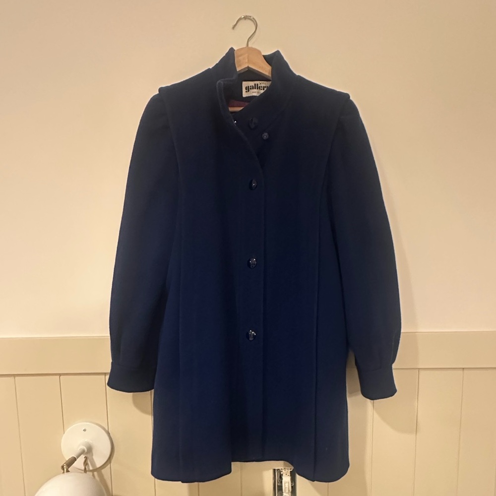 Gallery Deep Blue/Indigio vintage wool jacket‎ 100% wool lined, pockets